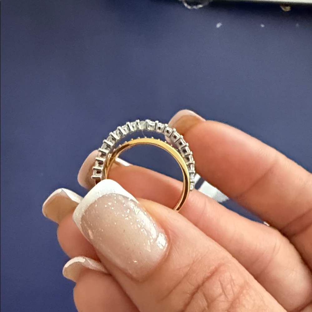 Swarovski Silver Pav Crystal Stackable Ring Set - image 5